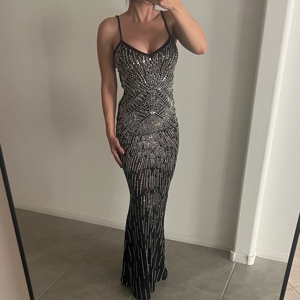 Drew Formal Rhinestone Mermaid Dress XS new with tags attached